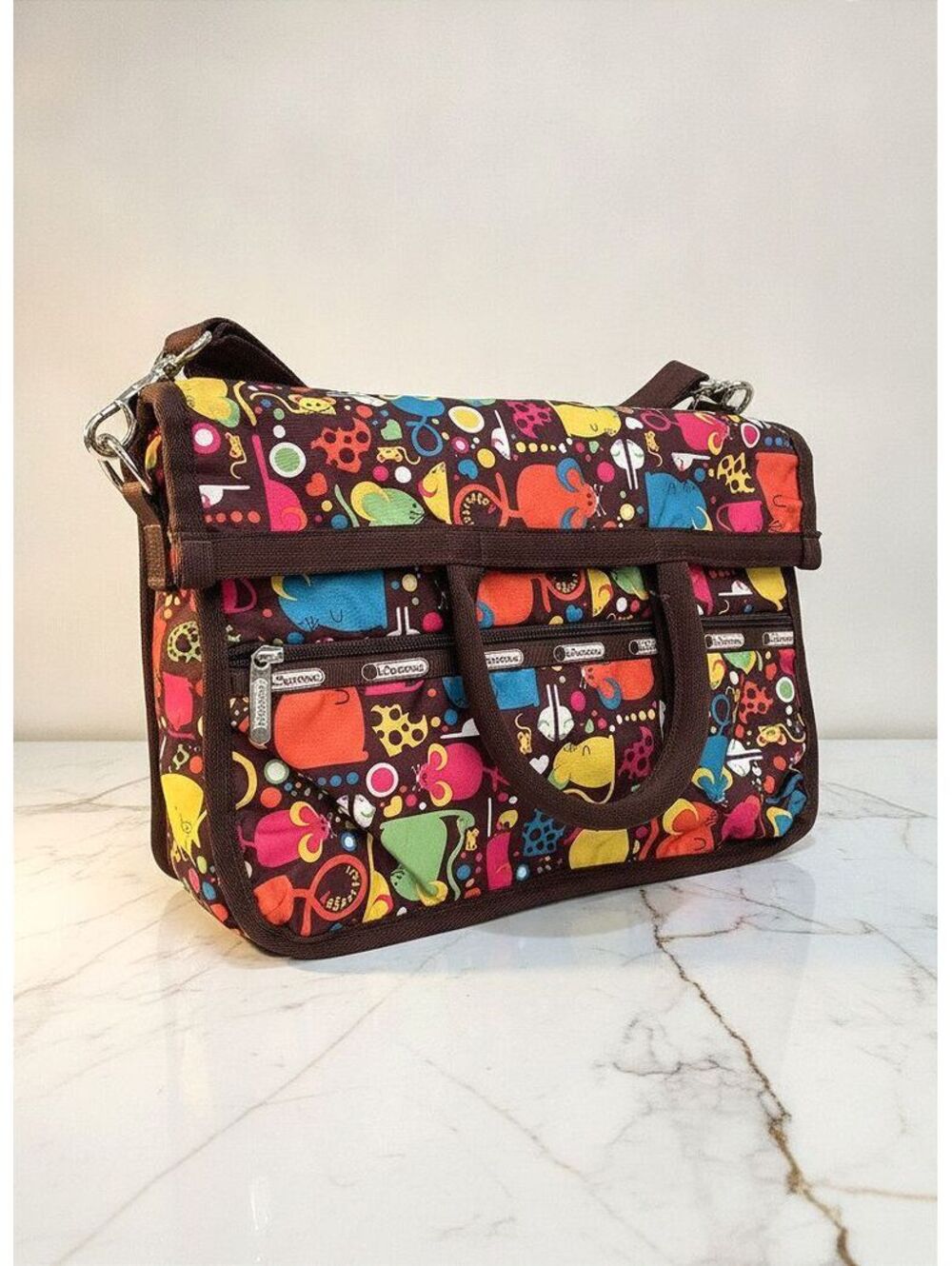 LeSportsac 2-Way Convertible Foldover Crossbody Tote Bag